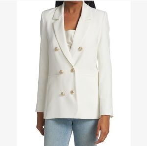 NEW Generation Love Size XS Women's Leighton Tailored Crepe Blazer - White